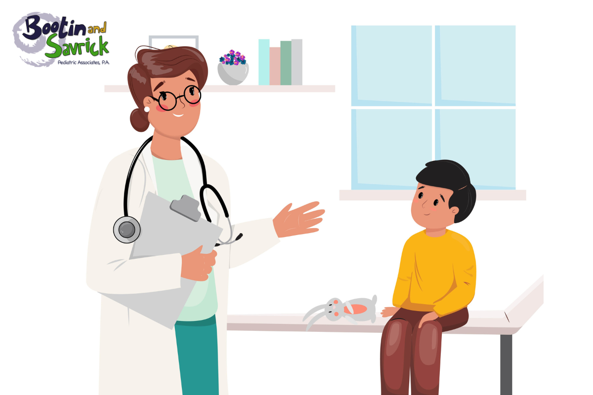 A child receiving medical help from his pediatrician in Texas.